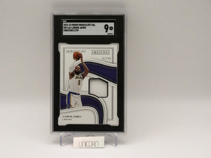 LeBron James /99 2022-23 Immaculate Swatches #2 Graded SGC 9