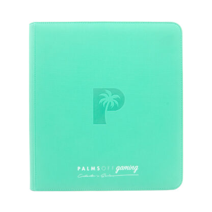 Palms Off Gaming Collector's Series 12 Pocket Zip Trading Card Binder - Turquoise
