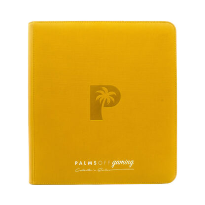 Palms Off Gaming Collector's Series 12 Pocket Zip Trading Card Binder - Yellow