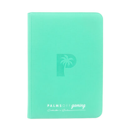 Palms Off Gaming Collector's Series 9 Pocket Zip Trading Card Binder - Turquoise